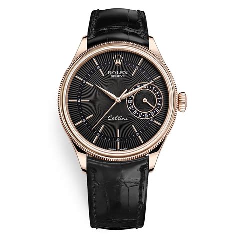 rolex cellini black strap